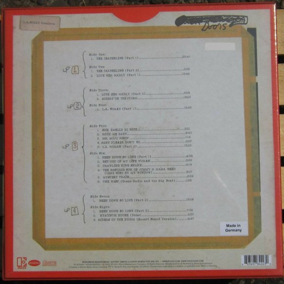 The Doors L.A. Woman Sessions 4-LP ~ RSD 2022 ~ Limited Edition ~ New/Sealed! - Picture 3 of 3